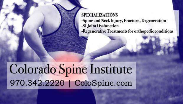 Colorado Spine Institute | 4795 Larimer Pkwy, Johnstown, CO 80534, USA | Phone: (970) 342-2220