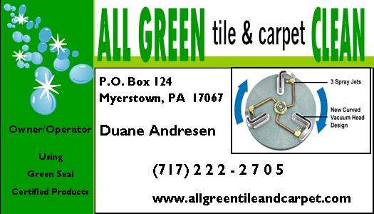 ALL GREEN Tile & Carpet CLEAN, Inc. | US-422, Myerstown, PA 17067 | Phone: (717) 222-2705