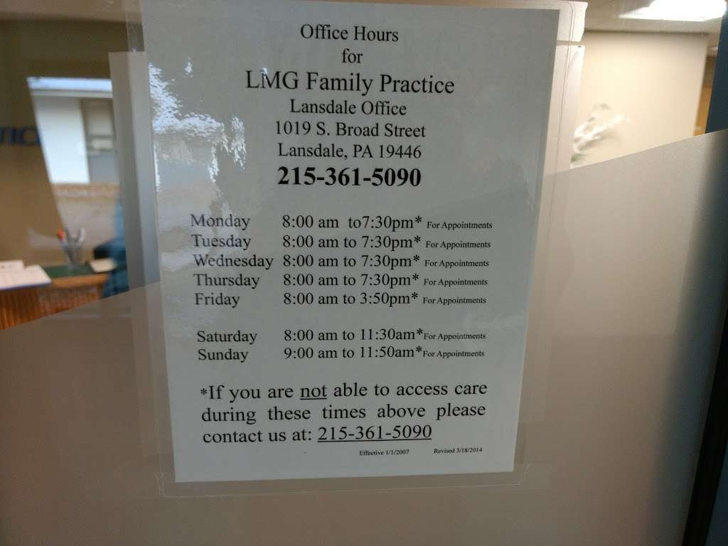 Lmg Family Practice: Strikowsky Jeffrey P DC | 1019 S Broad St, Lansdale, PA 19446, USA | Phone: (215) 361-5090