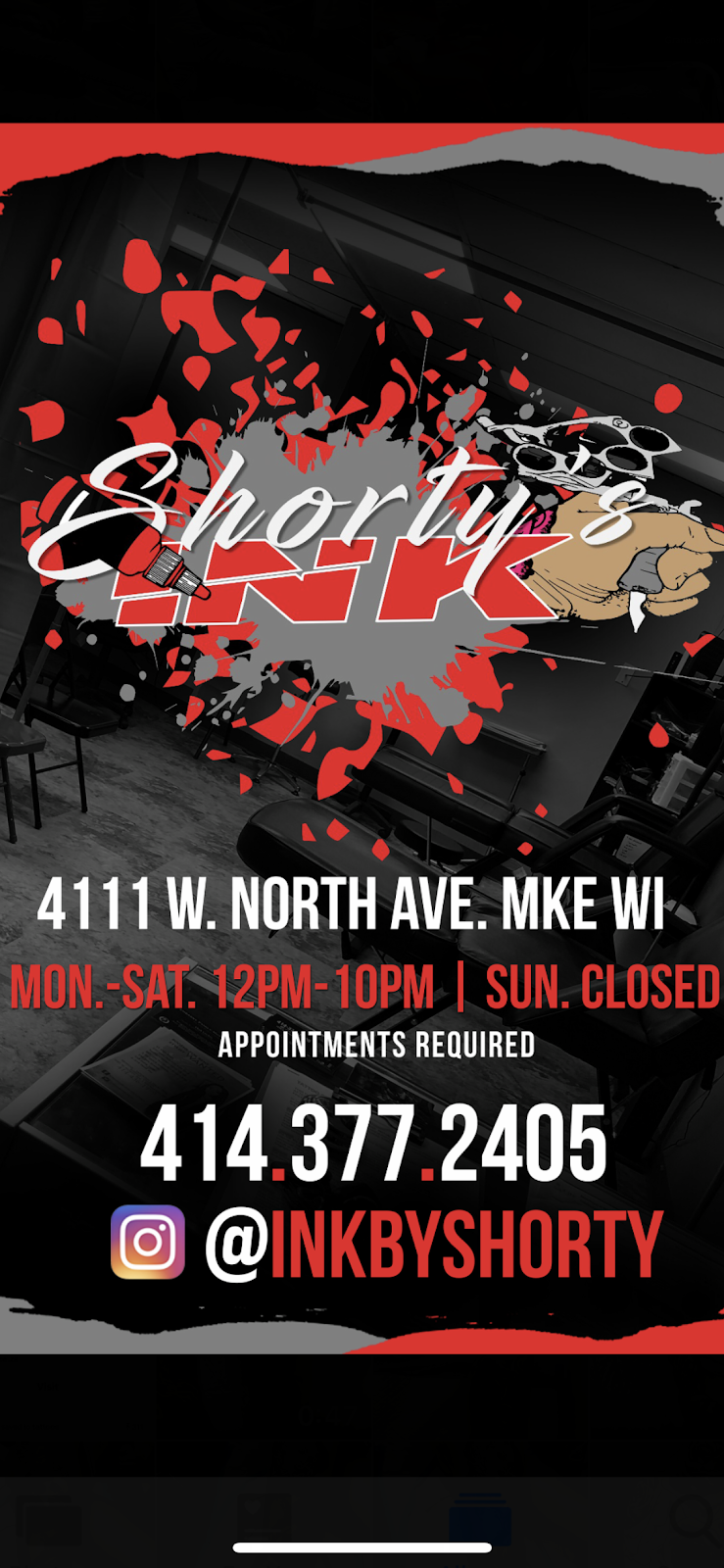 Shortys Ink | 4011 W North Ave, Milwaukee, WI 53208, USA | Phone: (414) 400-8455