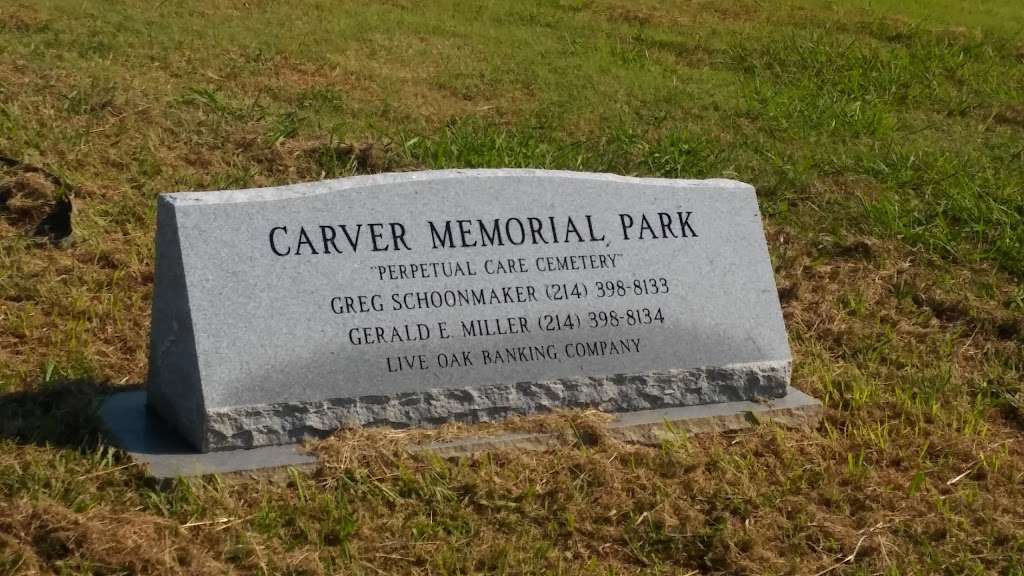 Carver Memorial Park | 45 Malloy Bridge Rd, Ferris, TX 75125, USA | Phone: (214) 398-8133