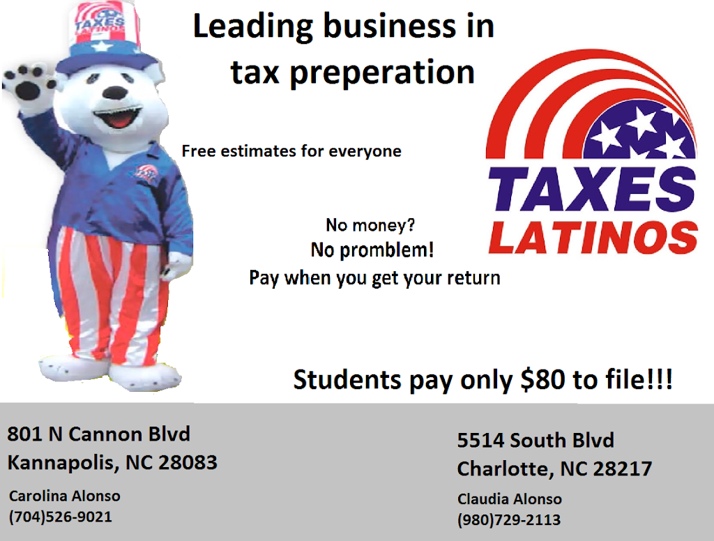 TAXES LATINOS EMPRESA LIDER | 801 N Cannon Blvd, Kannapolis, NC 28083, USA | Phone: (704) 526-9021