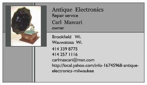 Antique Electronics | 1345 N Calhoun Rd, Brookfield, WI 53005, USA | Phone: (414) 257-1116