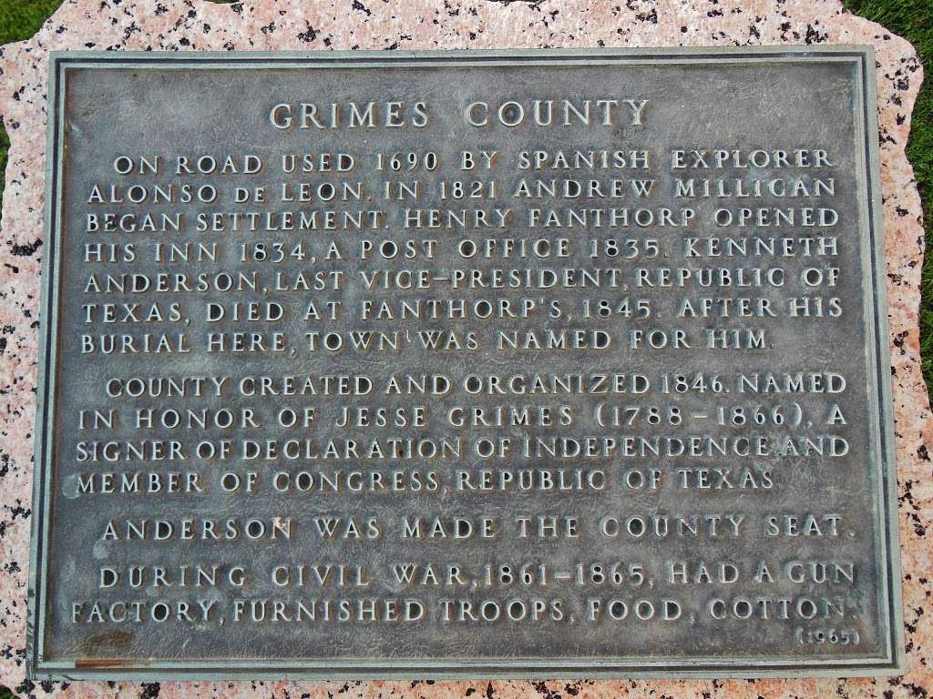 Grimes County Courthouse | 100 S Main St, Anderson, TX 77830, USA | Phone: (936) 873-2111