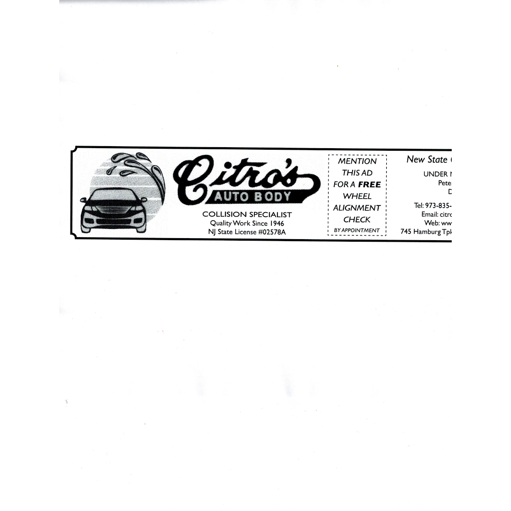 Citros Auto Body | 745 Hamburg Turnpike, Pompton Lakes, NJ 07442, USA | Phone: (973) 835-1451