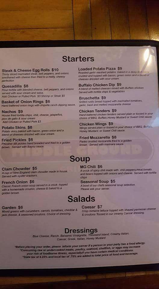 Middle Ground Grill | 416 Middle St, Weymouth, MA 02189, USA | Phone: (781) 337-9905 Middle Ground Grill | 416 Middle St, Weymouth, MA 02189, USA | Phone: (781) 337-9905