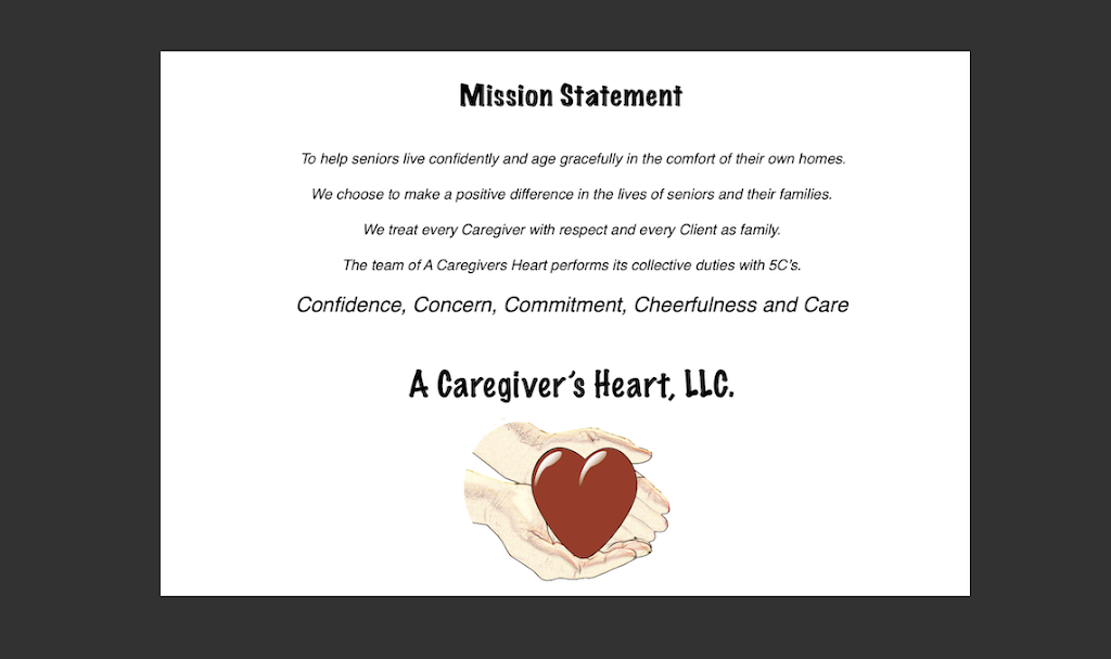 A Caregivers Heart | 865 Oakwood Dr, Melbourne, FL 32940, USA | Phone: (321) 614-0284