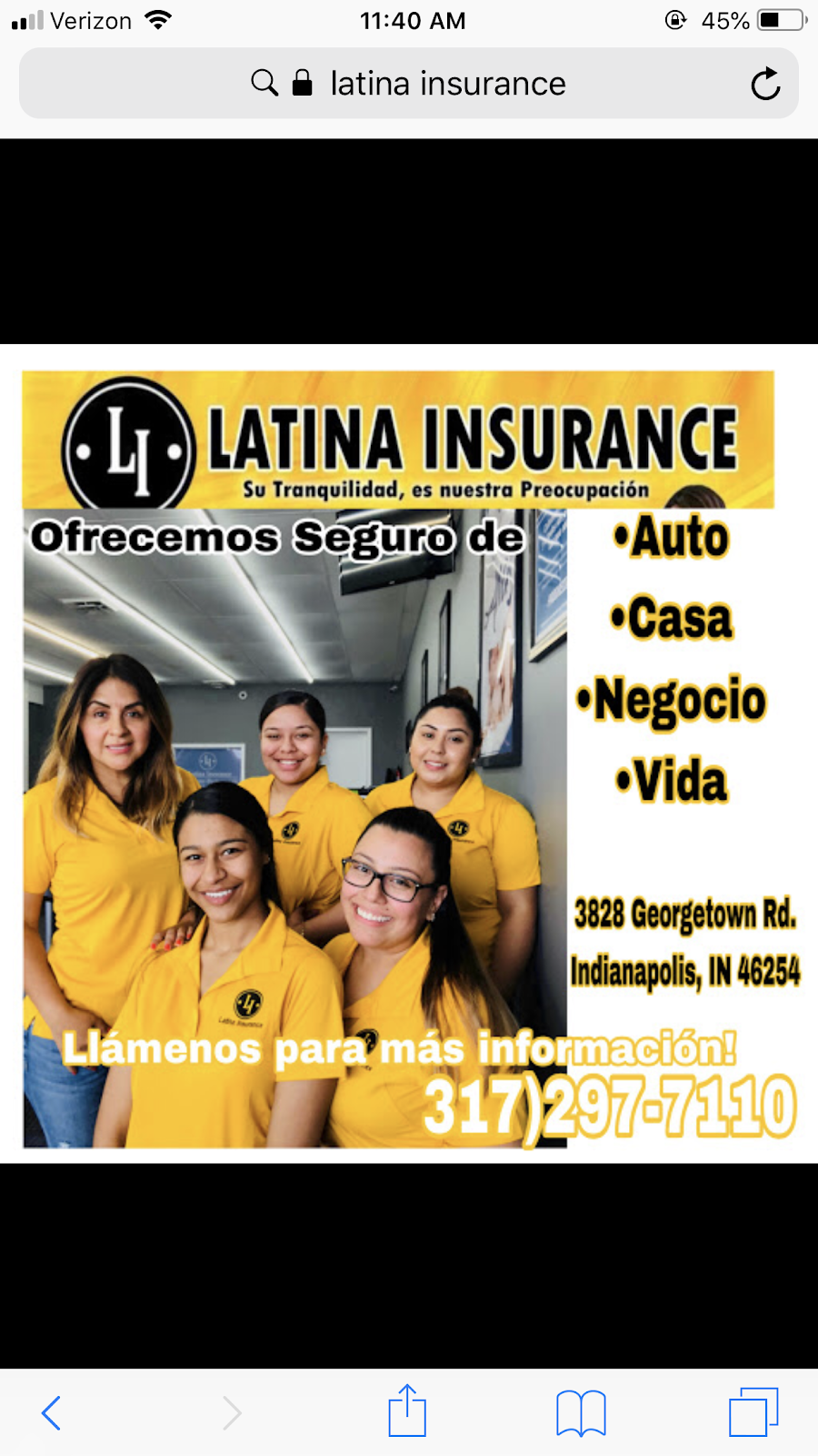 Latina Insurance Services and Taxes | 7852 N Michigan Rd, Indianapolis, IN 46268 | Phone: (317) 735-1140