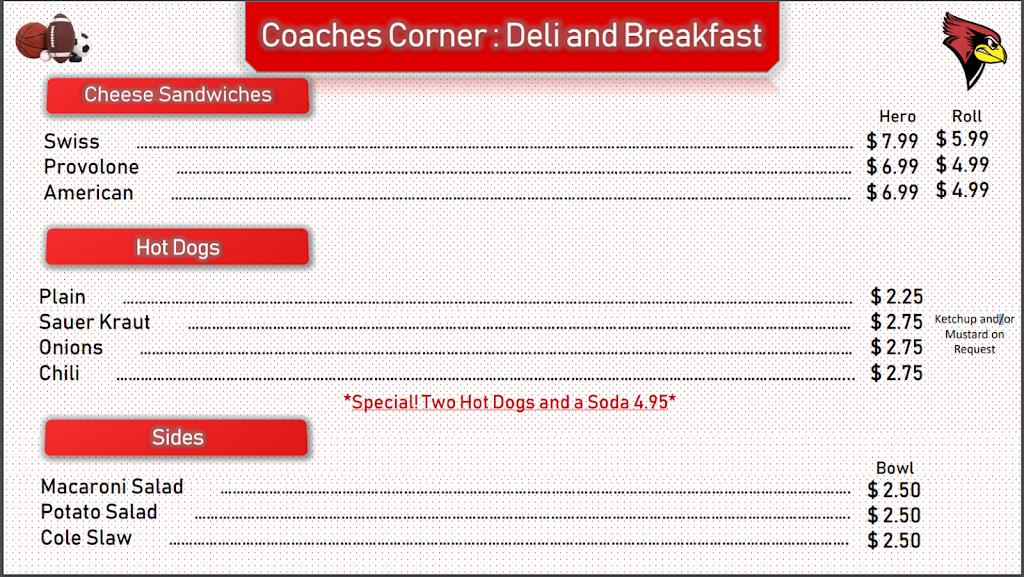 Coaches Corner | 67 Euclid Ave, Ridgefield Park, NJ 07660, USA | Phone: (201) 983-0027