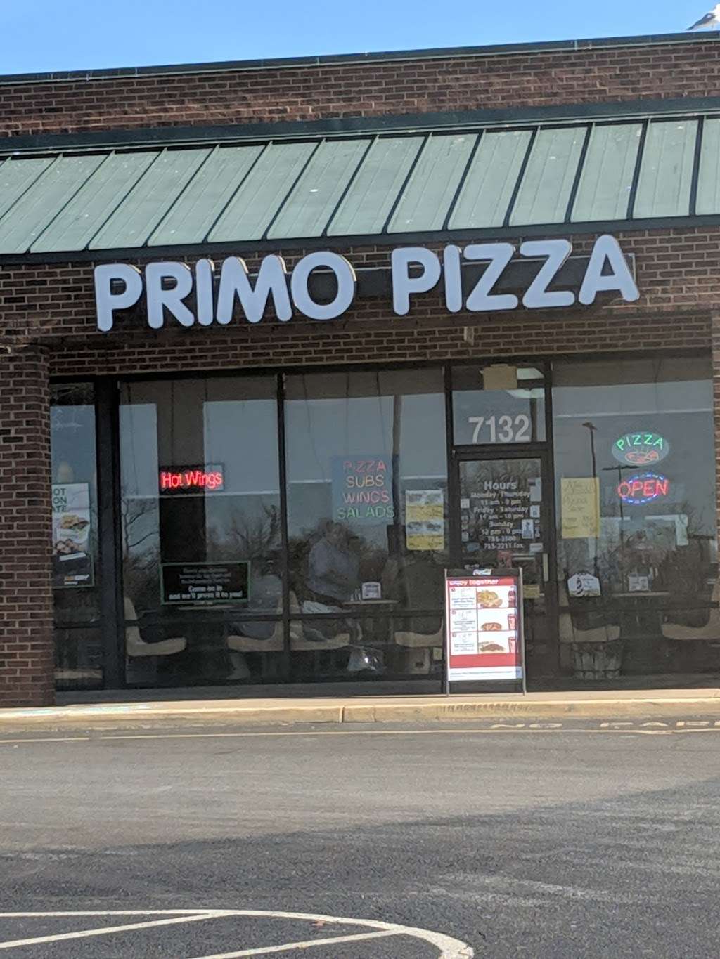 Primo Pizza | 7132 Salem Fields Blvd, Fredericksburg, VA 22407 | Phone: (540) 785-3500