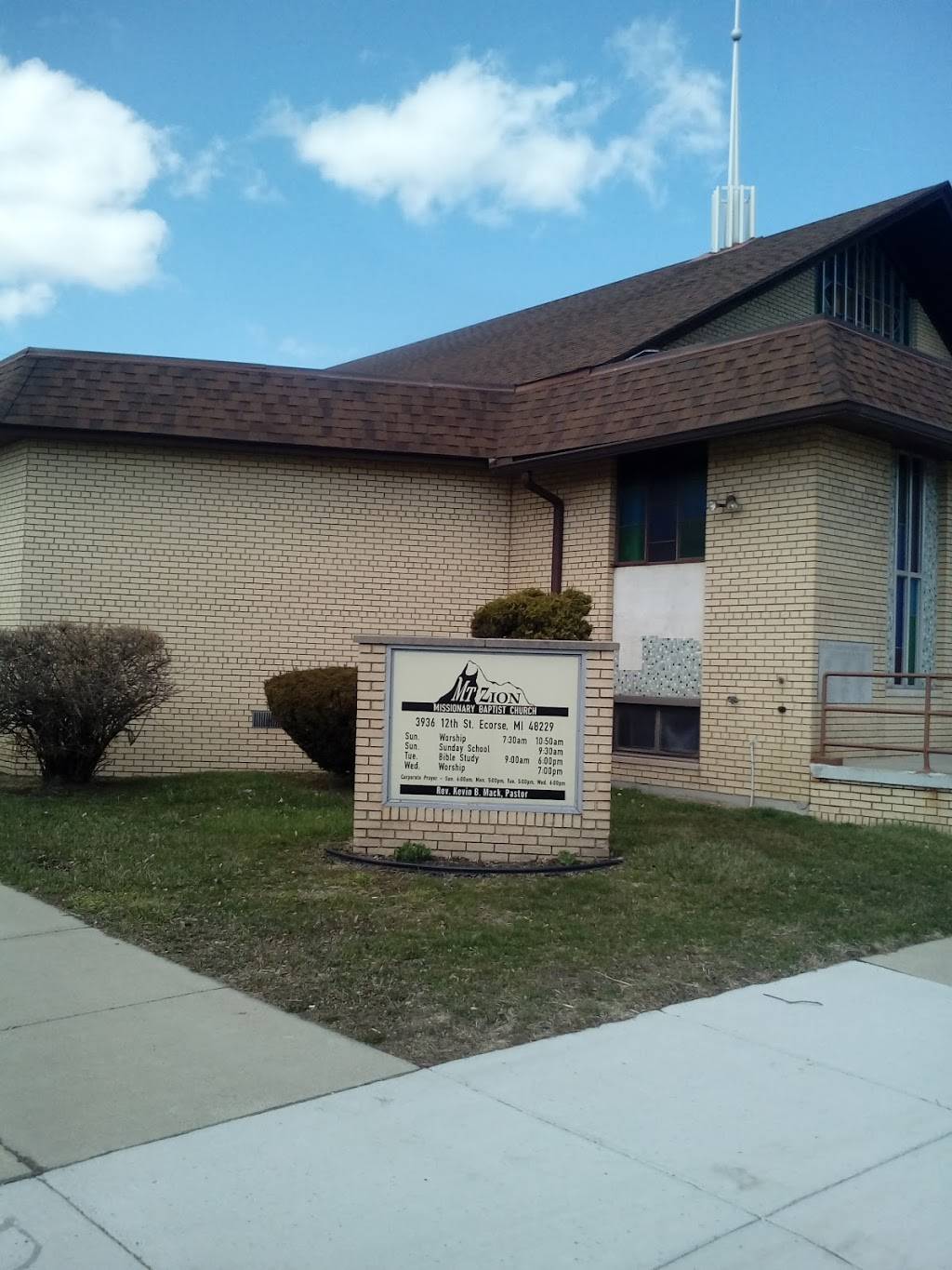 Mt. Zion Missionary Baptist Church, Ecorse | 3936 12th St, Ecorse, MI 48229, USA | Phone: (313) 383-1069