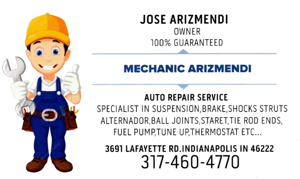 Mechanic Arizmendi | 1721 Country Club Rd, Indianapolis, IN 46234, USA | Phone: (317) 460-4770