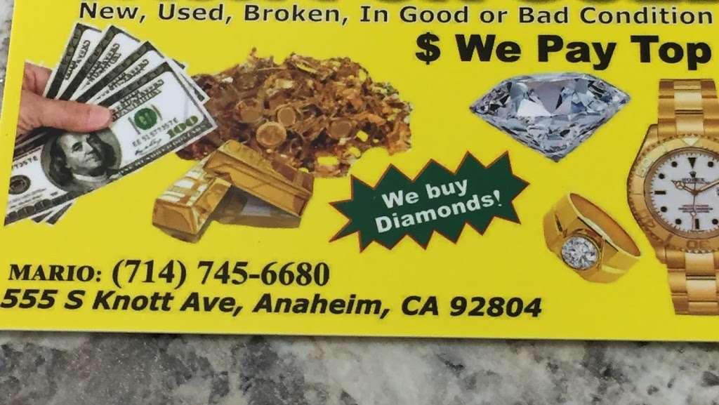 Cash for Gold | 555 S Knott Ave, Anaheim, CA 92804, USA | Phone: (714) 745-6680