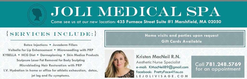 Joli Medical Spa | 435 Furnace St, Marshfield, MA 02050, USA | Phone: (781) 248-5769