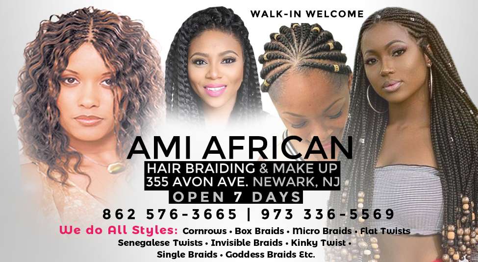 Ami African Hair Braiding & Makeup | 355 Avon Ave, Newark, NJ 07108 | Phone: (862) 576-3665