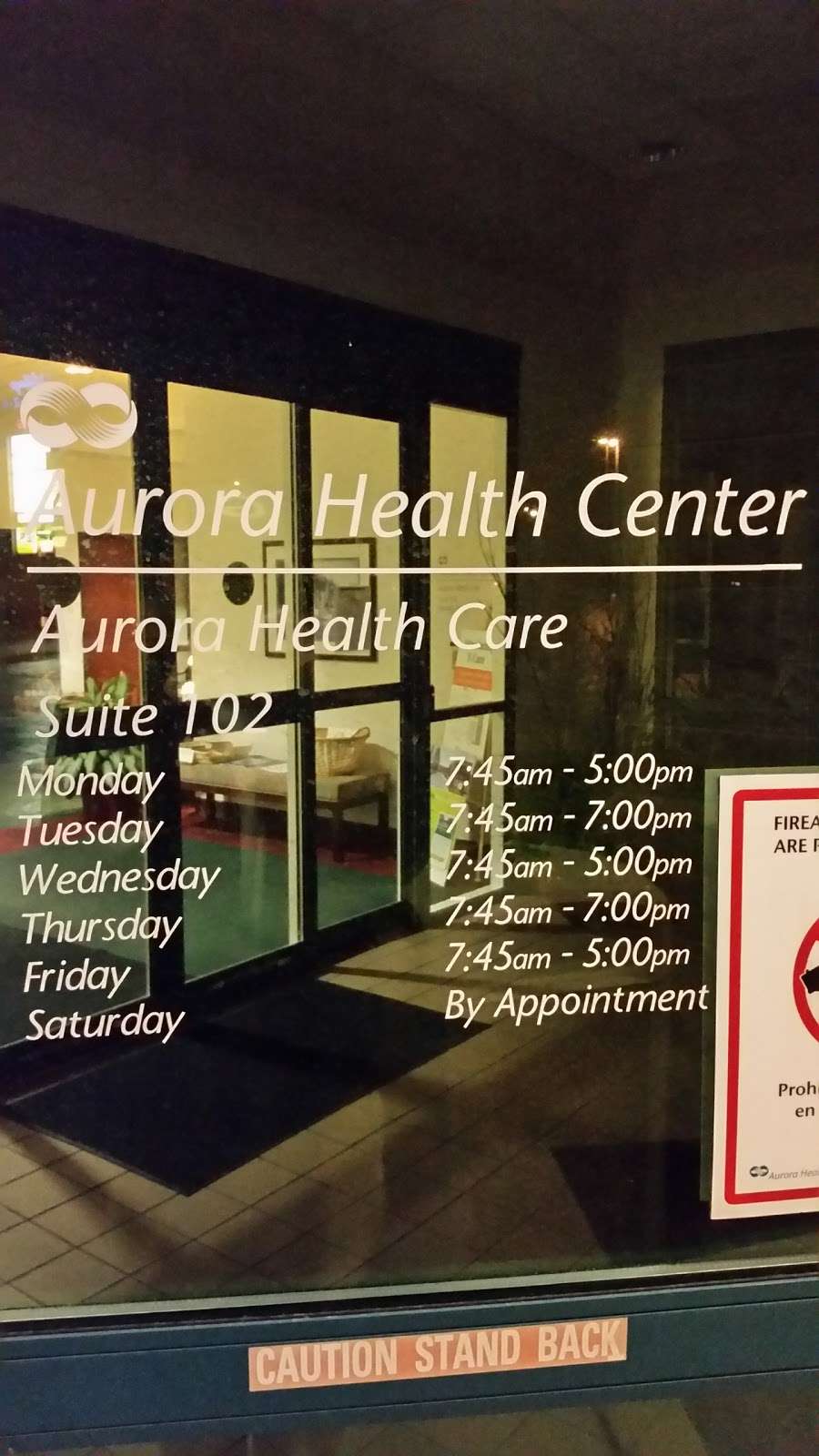 Aurora Health Center | 25320 75th St Ste 102, Paddock Lake, WI 53168, USA | Phone: (262) 843-2336