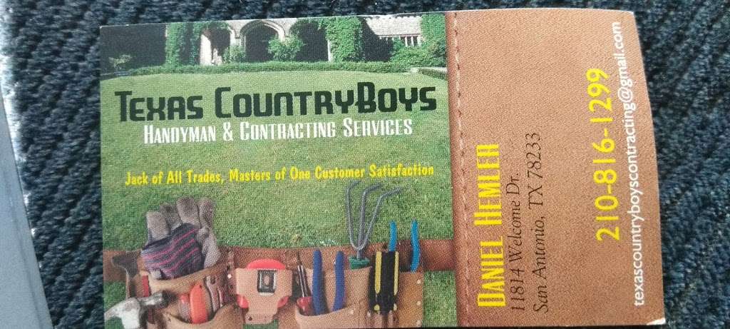 Texas CountryBoys Handyman & Contracting Services | 11814 Welcome Dr, Live Oak, TX 78233, USA | Phone: (210) 962-0977