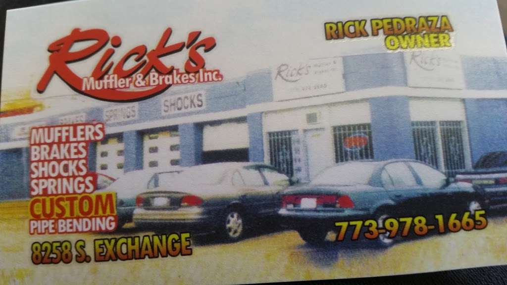 Ricks Muffler & Brakes Inc | 8258 S Exchange Ave, Chicago, IL 60617, USA | Phone: (773) 978-1665