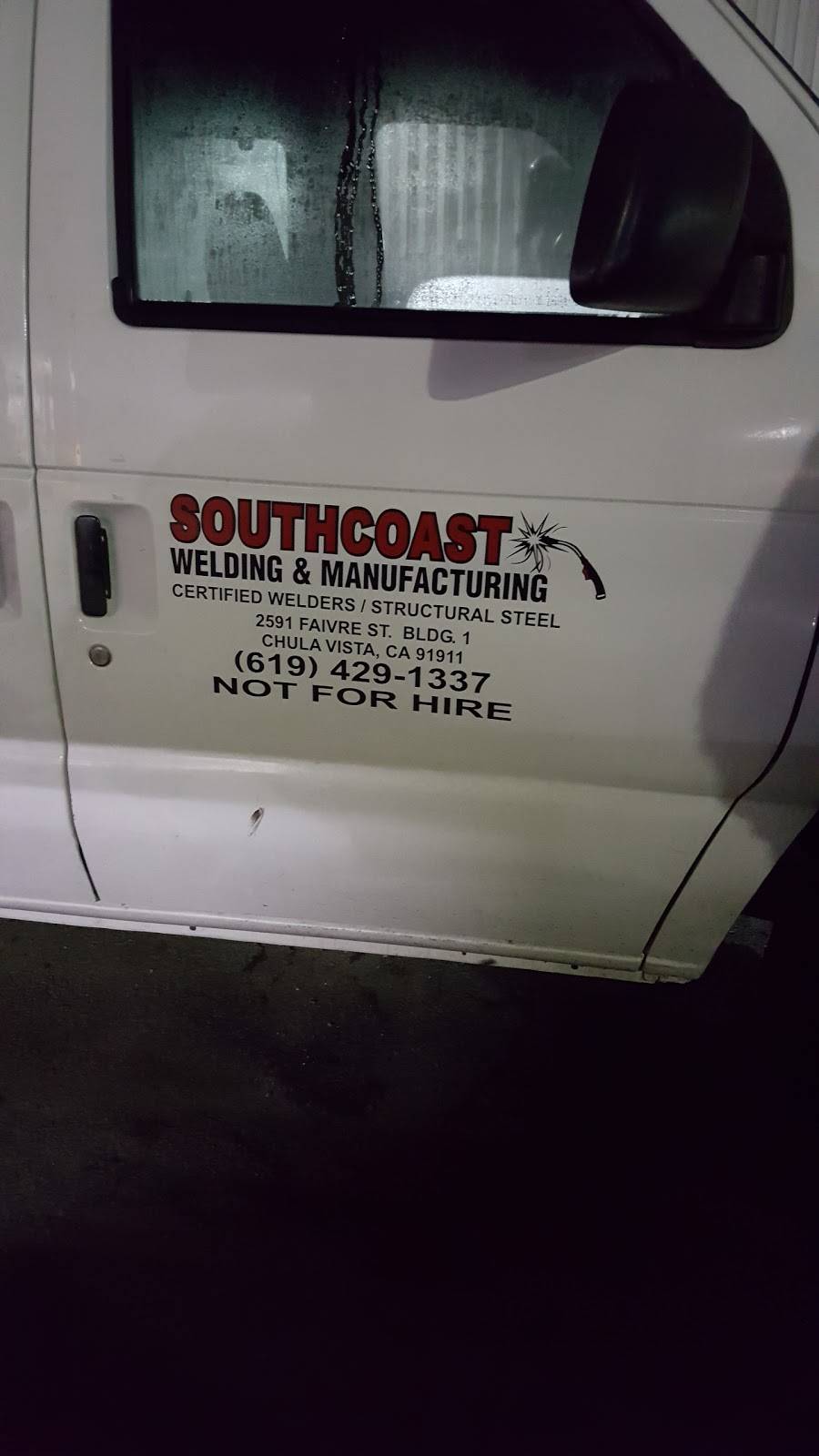 South Coast Welding & Manufacturing Inc | 2591 Faivre St UNIT 1, Chula Vista, CA 91911, USA | Phone: (619) 429-1337