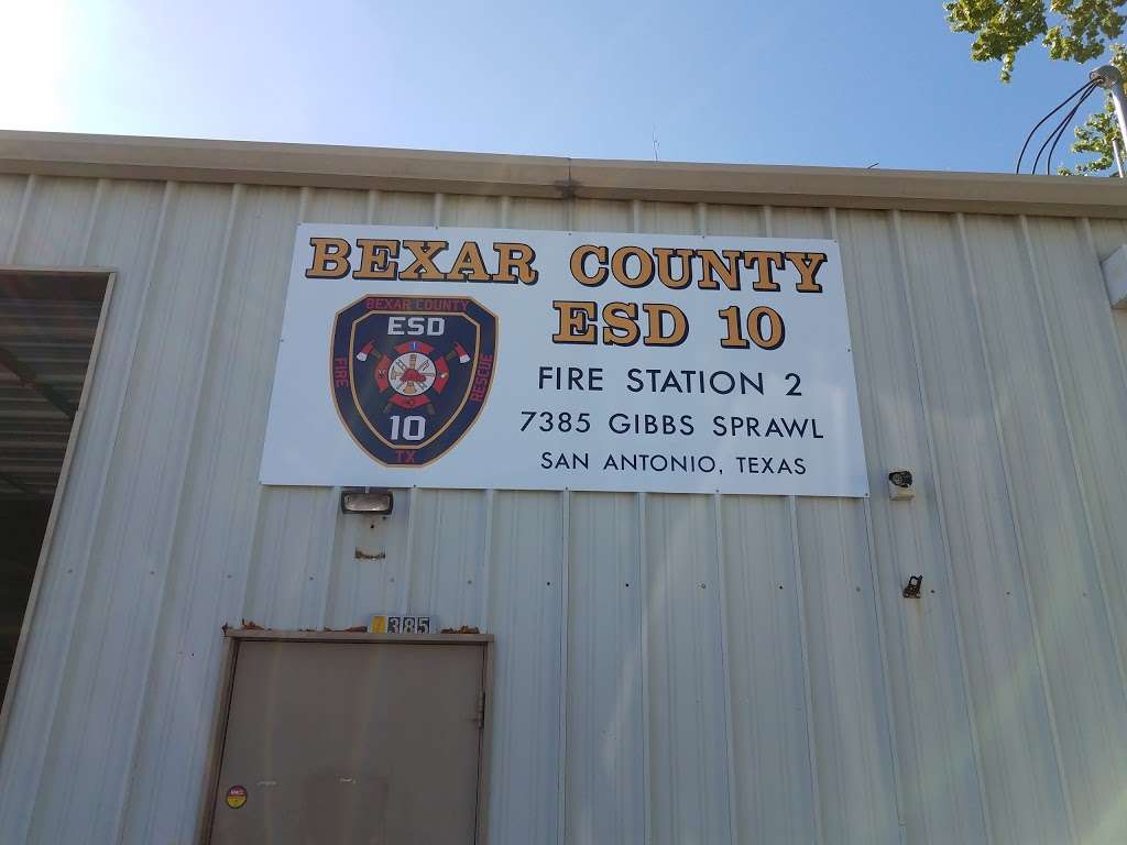 Bexar County ESD #10 station 2 | 7385 Gibbs Sprawl Rd #3738, San Antonio, TX 78239, USA | Phone: (210) 656-0888