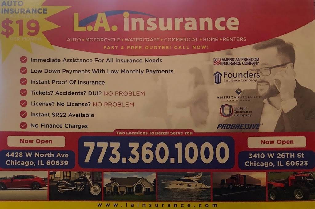 L.A INSURANCE | 4428 W North Ave, Chicago, IL 60639, USA | Phone: (773) 360-1000