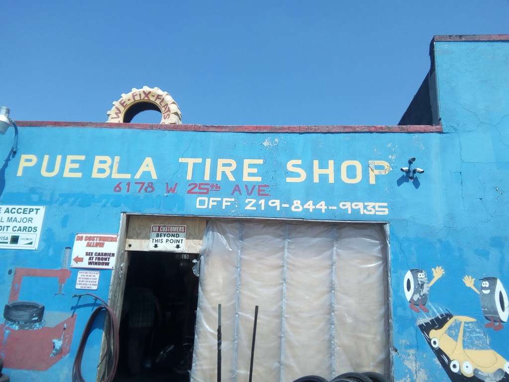 Puebla Tire Shop | 6178 W 25th Ave, Gary, IN 46406 | Phone: (219) 844-9935