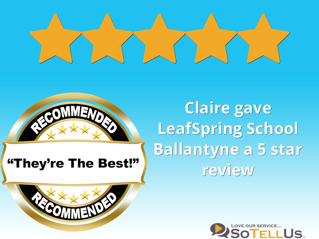 LeafSpring School at Ballantyne | 9829 Providence Rd W, Charlotte, NC 28277, USA | Phone: (704) 909-4525