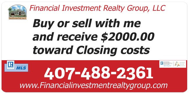 Financial Investment Realty Group, Llc | 1164 Narcoossee Del Sol Blvd, St Cloud, FL 34771 | Phone: (407) 488-2361