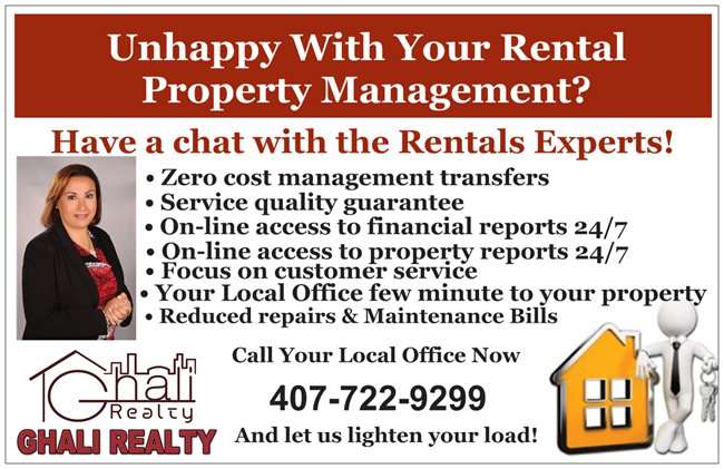 Ghali Realty & Property Management | 2000 Falcon Trace Blvd #148, Orlando, FL 32837 | Phone: (407) 776-4149