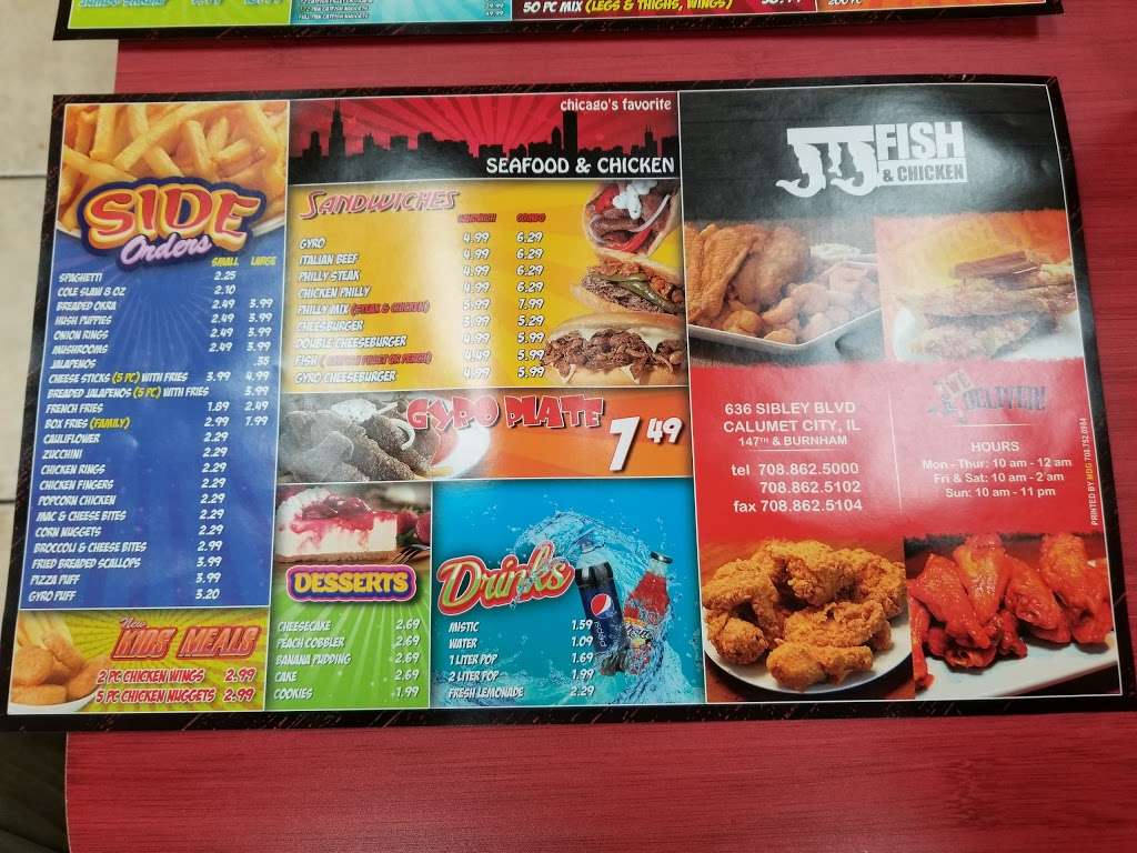 JJ Fish & Chicken | 636 Sibley Blvd, Calumet City, IL 60409, USA | Phone: (708) 862-5000