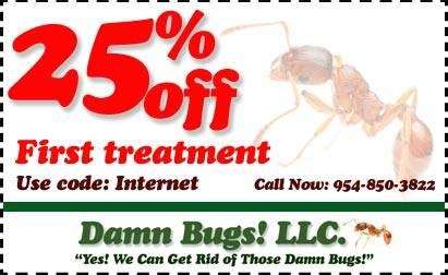 DamnBugs! LLC Pest Control Services | 2092 Circle Pl Dr, Lake Worth, FL 33462, USA | Phone: (954) 850-3822