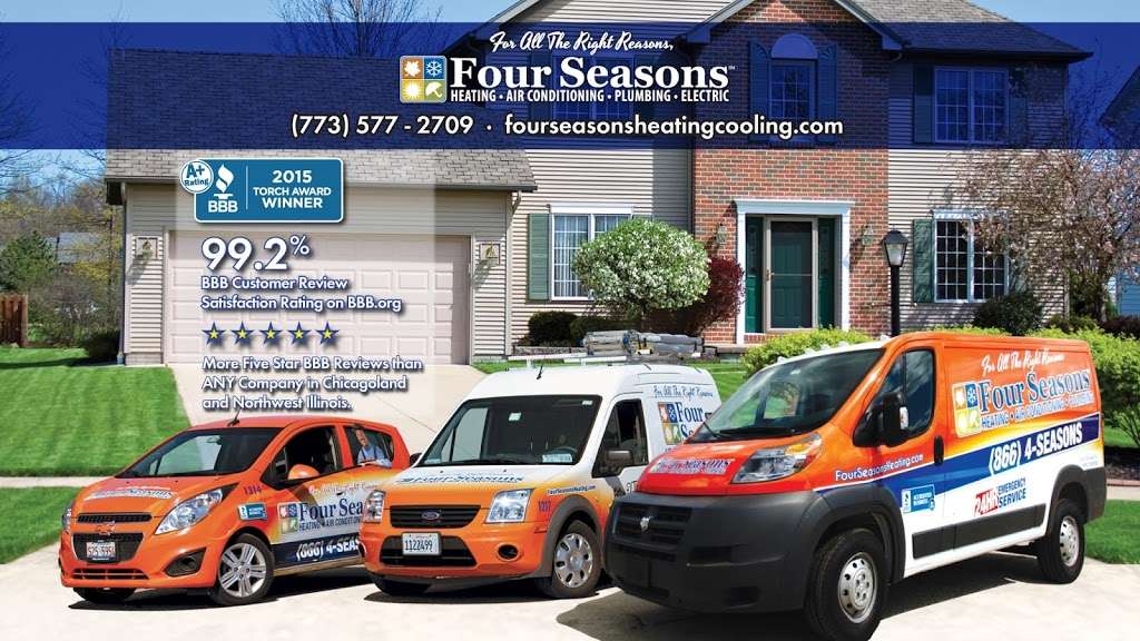 Four Seasons Heating, Air Conditioning, Plumbing, & Electric | 5701 W 73rd St, Chicago, IL 60638, USA | Phone: (866) 669-3592