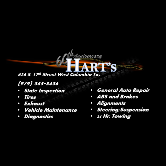 Harts Service Station | 626 S 17th St #3722, West Columbia, TX 77486, USA | Phone: (979) 345-3436