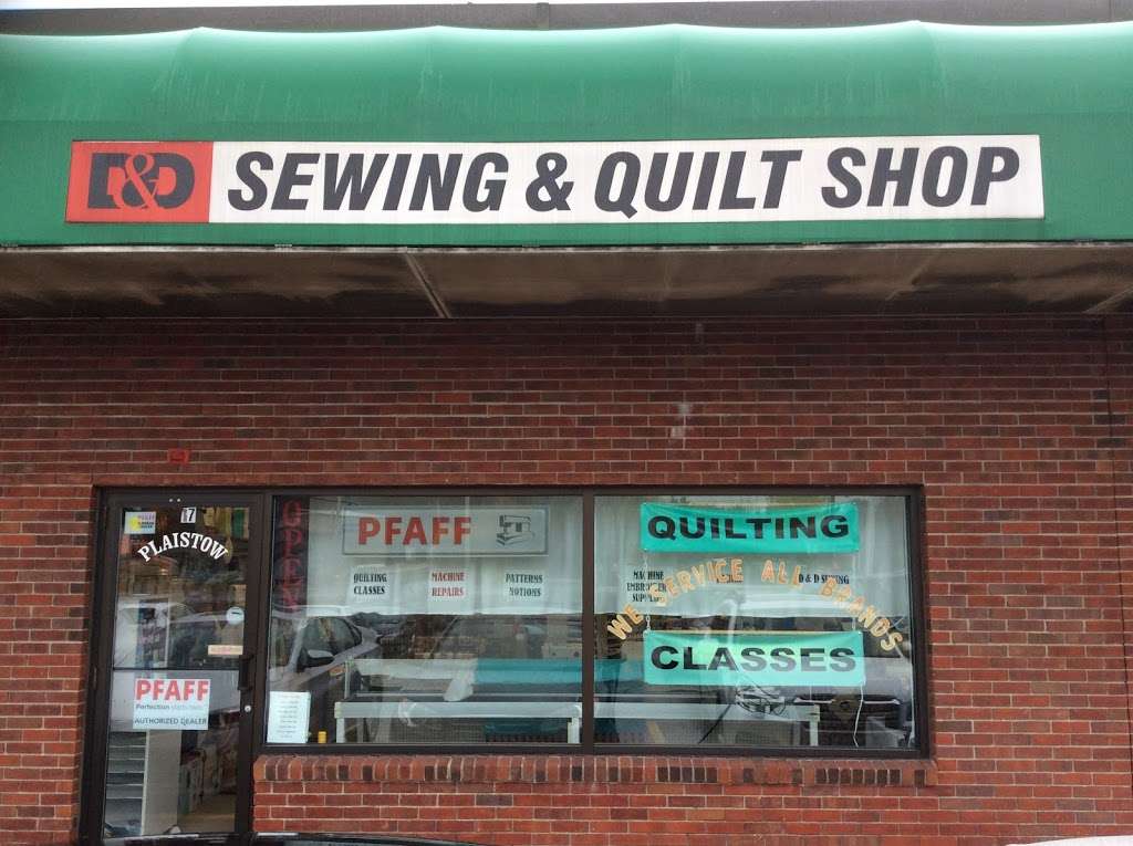 D&D Sewing and Quilting | 160 Plaistow Rd, Plaistow, NH 03865, USA | Phone: (603) 382-1122