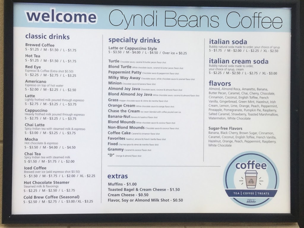 Cyndi Beans Coffee | 2183 North, Harper St, Choctaw, OK 73020, USA | Phone: (405) 982-7656