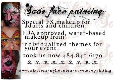 Save Face Painting | 134 Christendom Dr, Front Royal, VA 22630, USA | Phone: (484) 840-6179