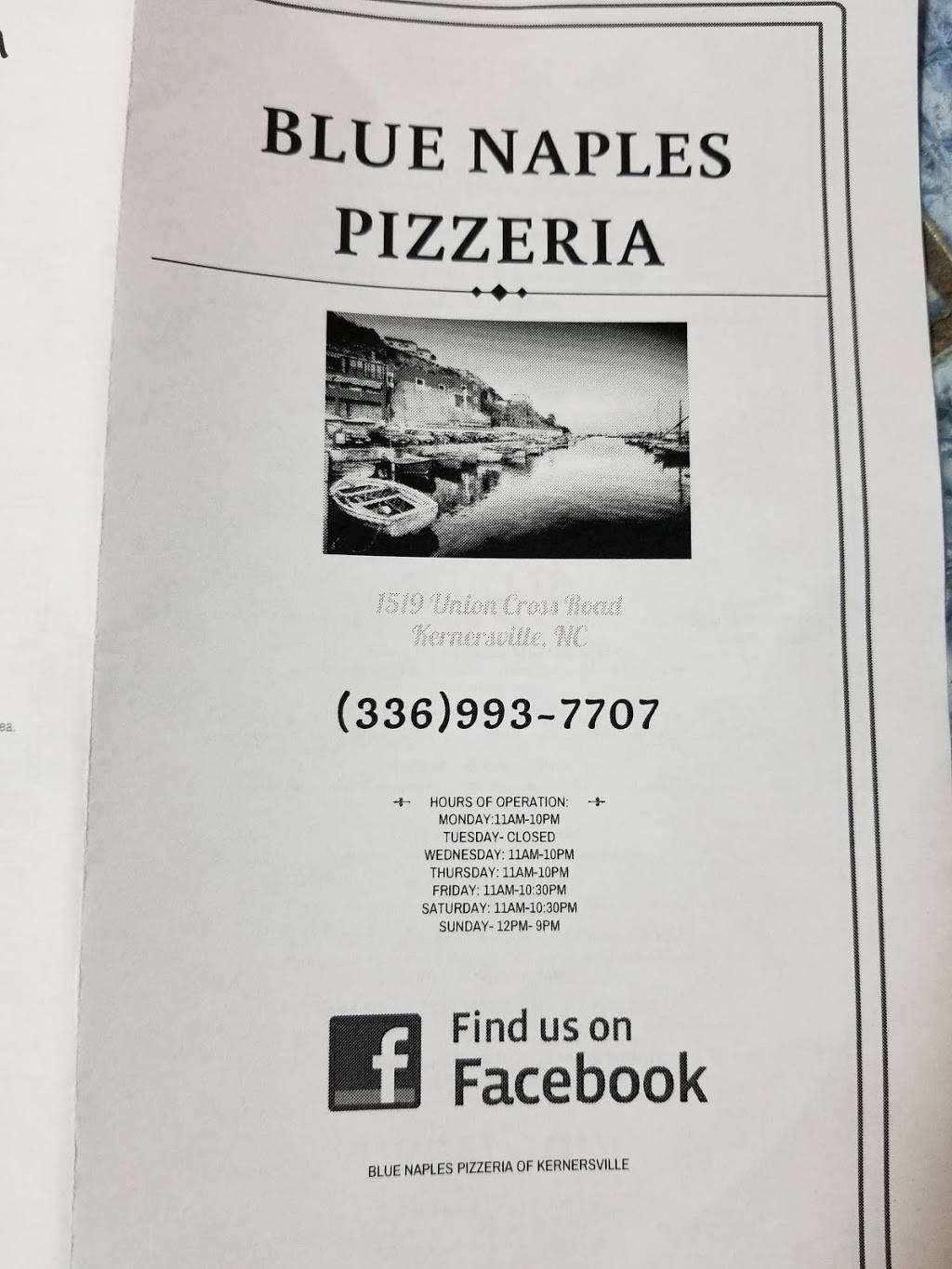 Blue Naples Pizza | 1519 Union Cross Rd, Kernersville, NC 27284 | Phone: (336) 993-7707