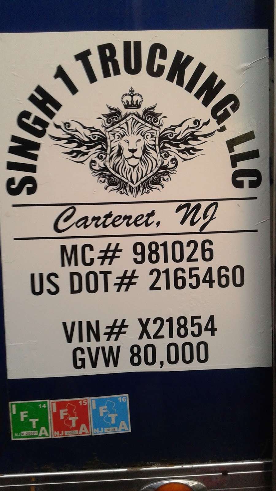 Singh 1 Trucking, LLC | 22 Hastings Pl, Carteret, NJ 07008, USA | Phone: (917) 440-6030