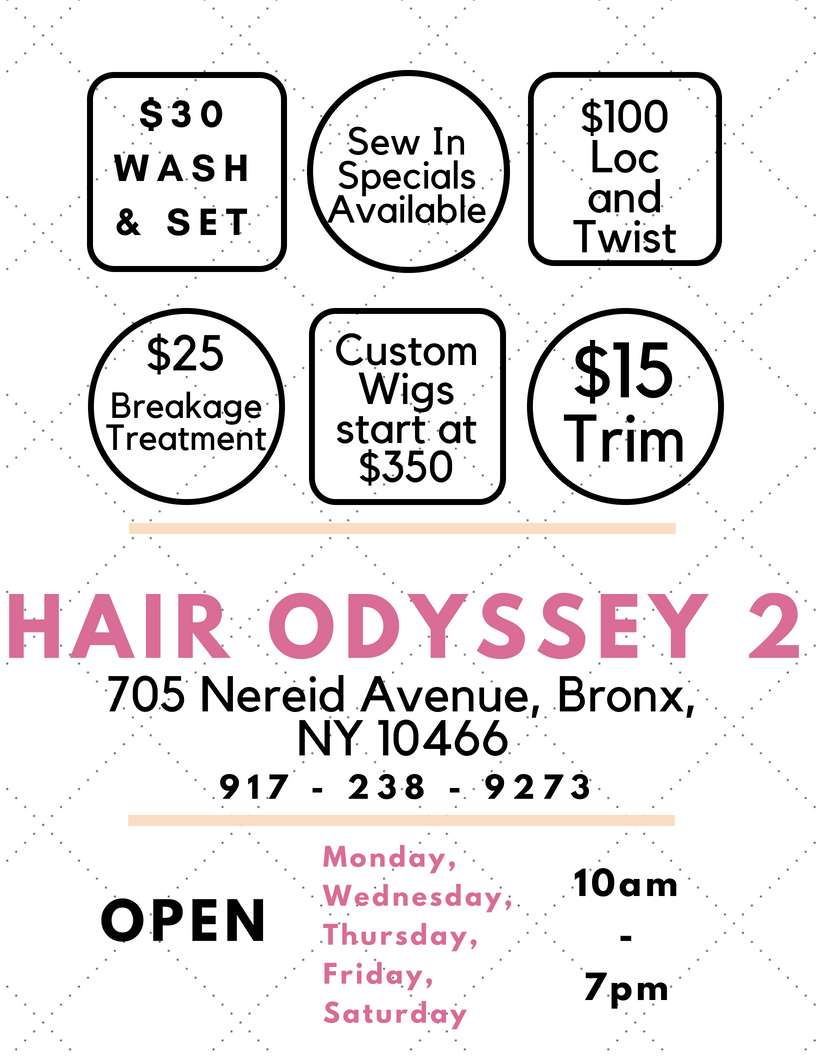 Hair Odyssey 2 | 705 Nereid Ave, Bronx, NY 10466, USA | Phone: (917) 238-9273