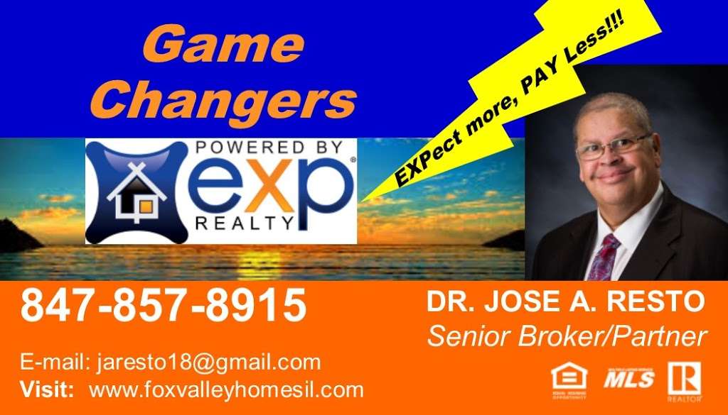 Dr. Jose Resto - GAME CHANGERS - eXp Realty - 1% Selling Commiss | Kimball Farms, Highgate Rd, Carpentersville, IL 60110, USA | Phone: (847) 857-8915