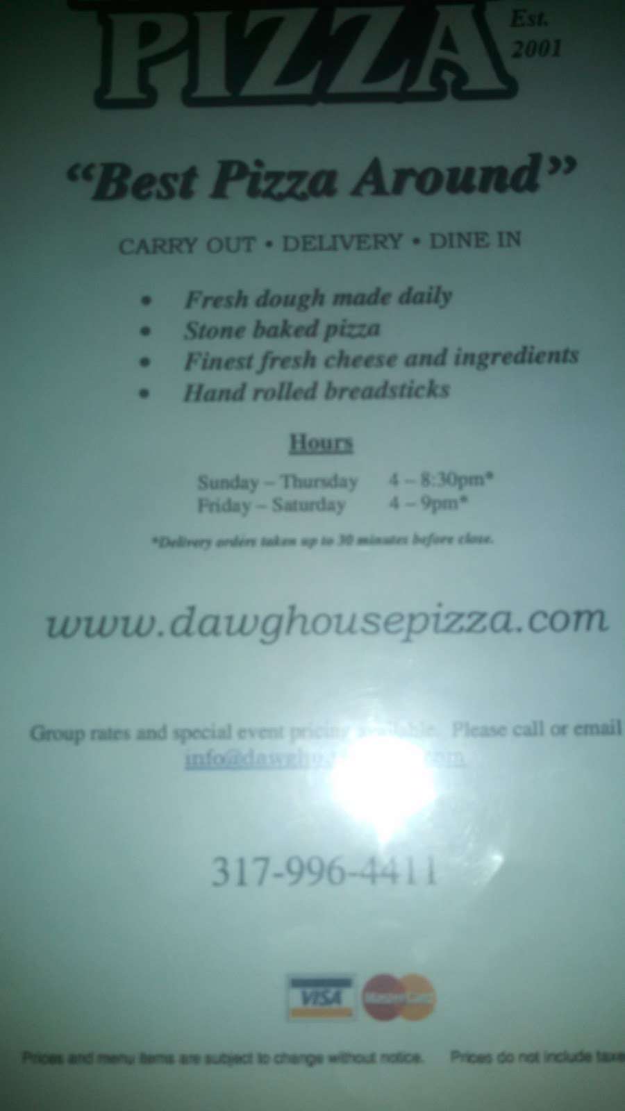 Dawg House Pizza | 160 W Main St, Monrovia, IN 46157, USA | Phone: (317) 996-4411