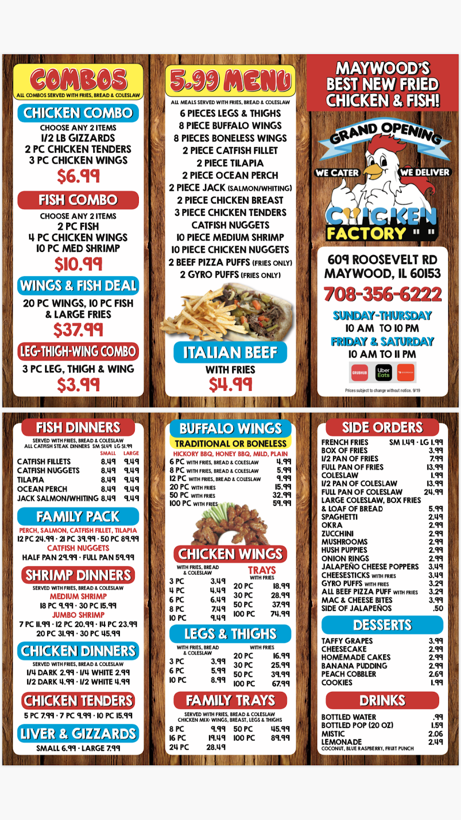 Chicken Factory (Maywood,IL) | 609 W Roosevelt Rd, Maywood, IL 60153, USA | Phone: (708) 356-6222