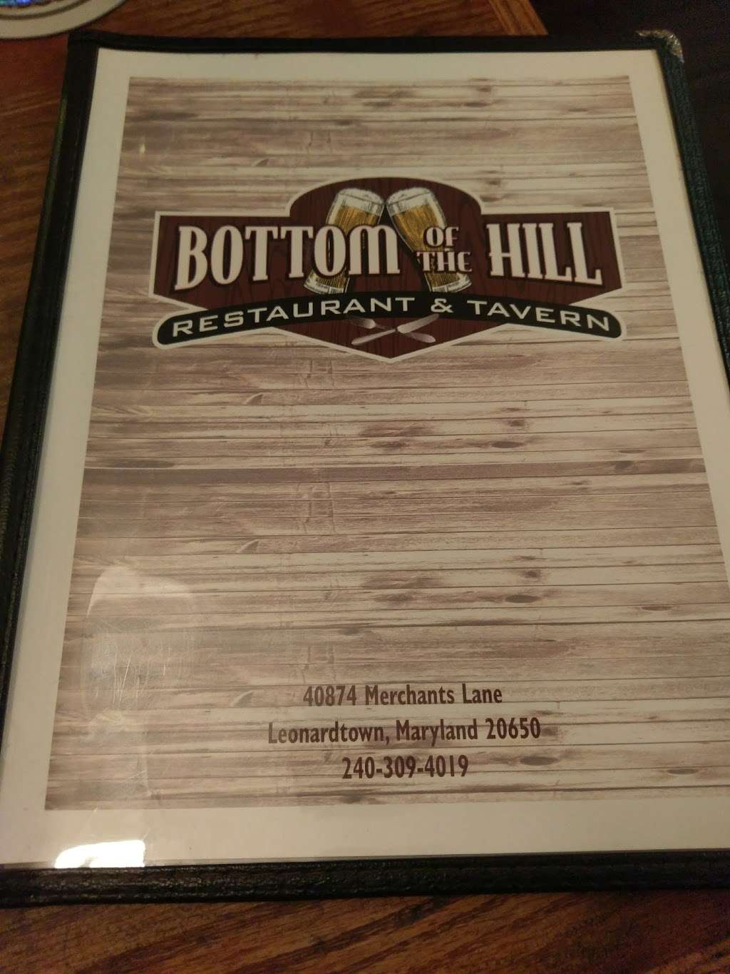 Bottom Of The Hill Restaurant and Tavern | 40874 Merchants Ln, Leonardtown, MD 20650, USA | Phone: (240) 309-4019