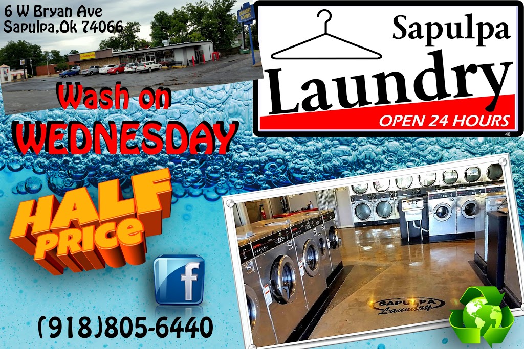 Sapulpa Laundry Open 24 Hours | 6 W Bryan Ave, Sapulpa, OK 74066 | Phone: (918) 805-6440