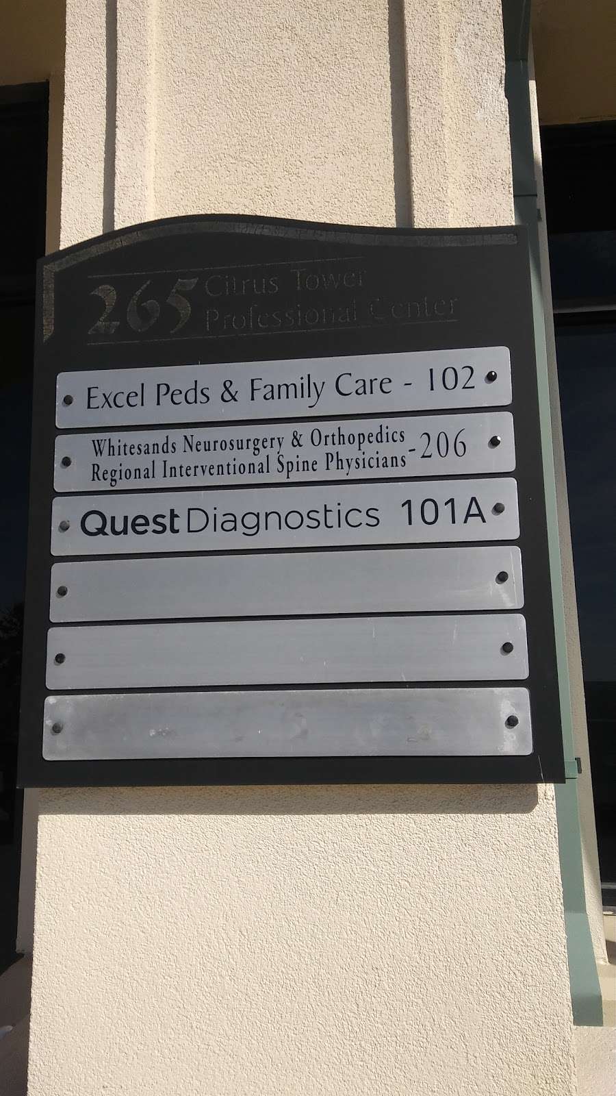 Quest Diagnostics Clermont Citrus Tower | 265 Citrus Tower Blvd STE 101, Clermont, FL 34711, USA | Phone: (866) 697-8378