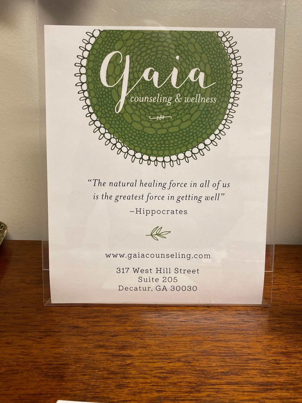 Gaia Counseling | 317 W Hill St #205, Decatur, GA 30030, USA | Phone: (404) 783-2079