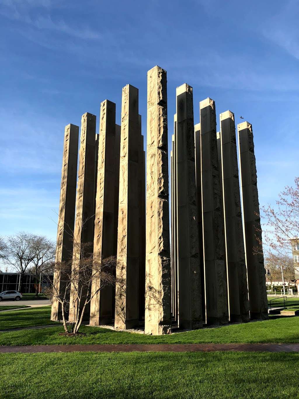 Limestone Pillars - Veterans Memorial | 2nd St, Columbus, IN 47201, USA