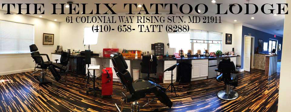 Helix Tattoo Lodge | 61 Colonial Way, Rising Sun, MD 21911, USA | Phone: (410) 658-8288