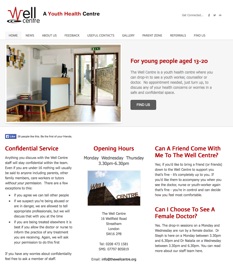 The Well Centre | 16 Wellfield Rd, London SW16 2UG, UK | Phone: 020 8473 1581