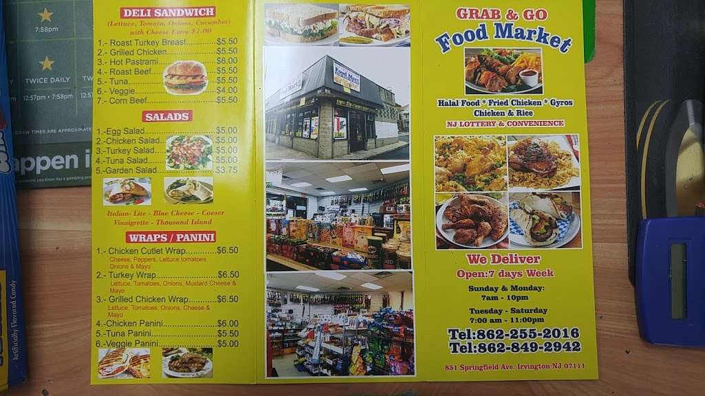 Grab and go food mart | 851 Springfield Ave, Irvington, NJ 07111 | Phone: (862) 255-2016